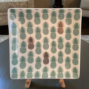 Grace Fine Porcelain 7” square pineapple pattern China plate,excellent condition